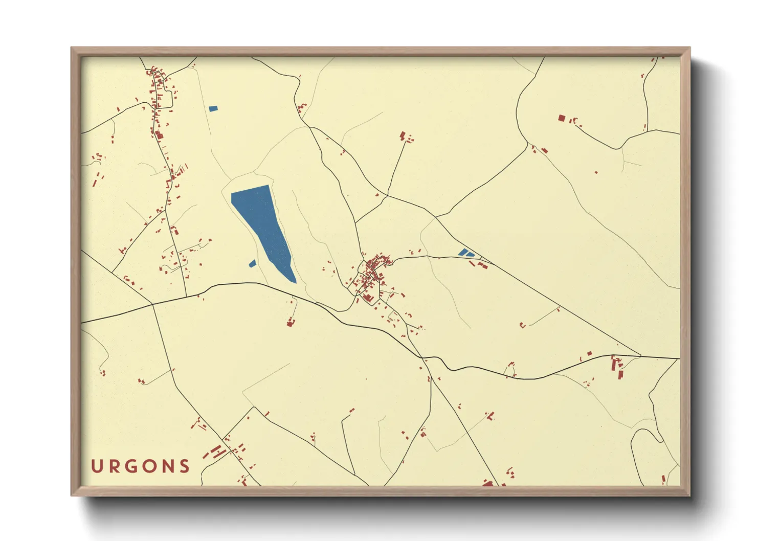 Une affiche de carte sur Urgons