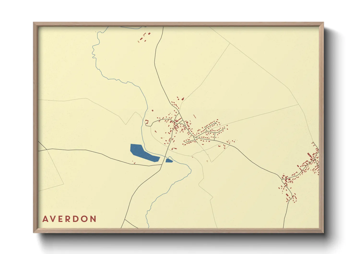 Une affiche de carte sur Averdon