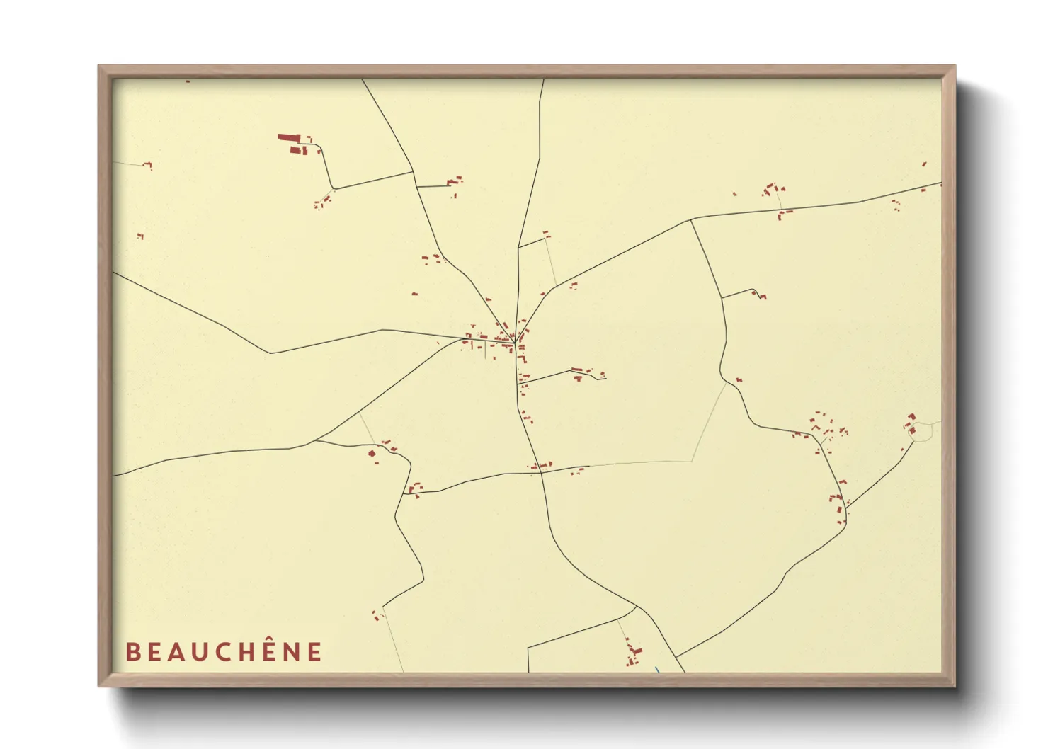 Une affiche de carte sur Beauchêne