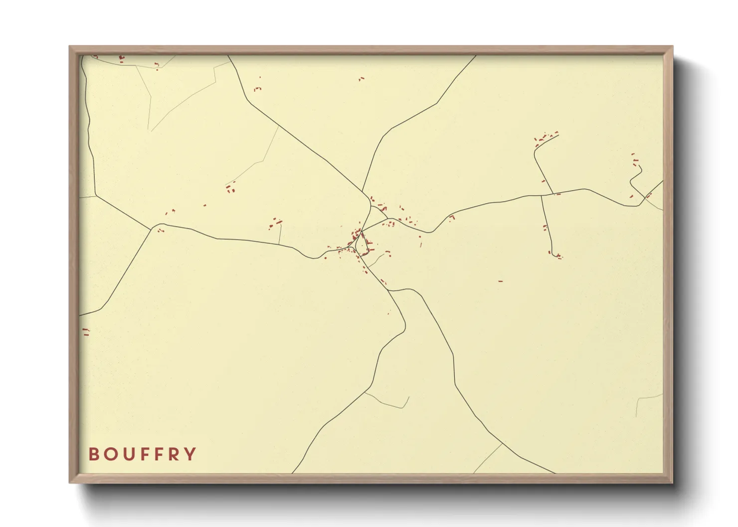 Une affiche de carte sur Bouffry