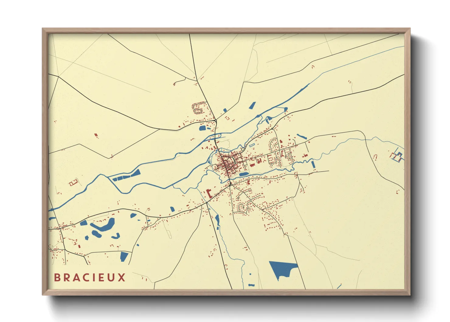 Une affiche de carte sur Bracieux