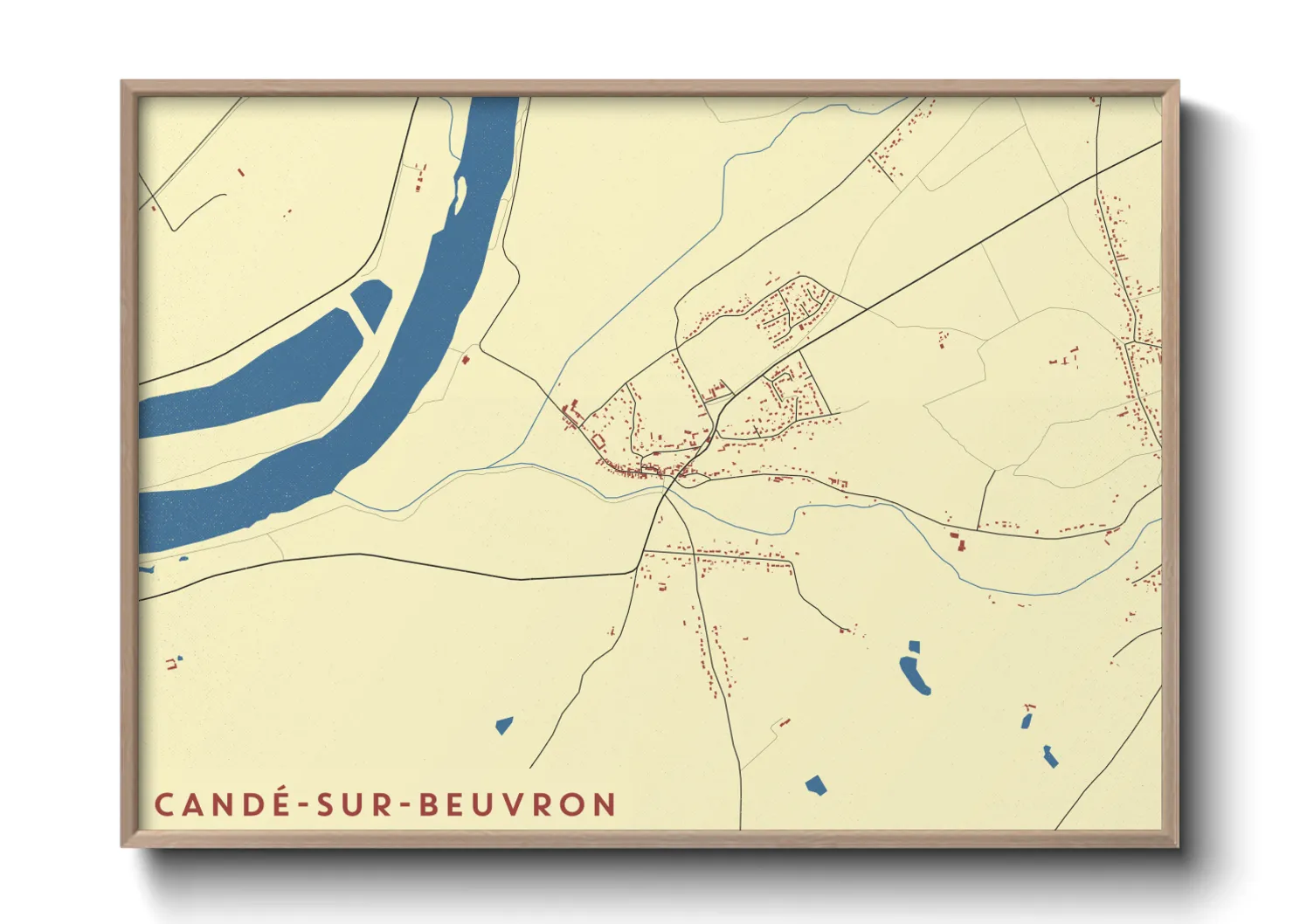 Une affiche de carte sur Candé-sur-Beuvron
