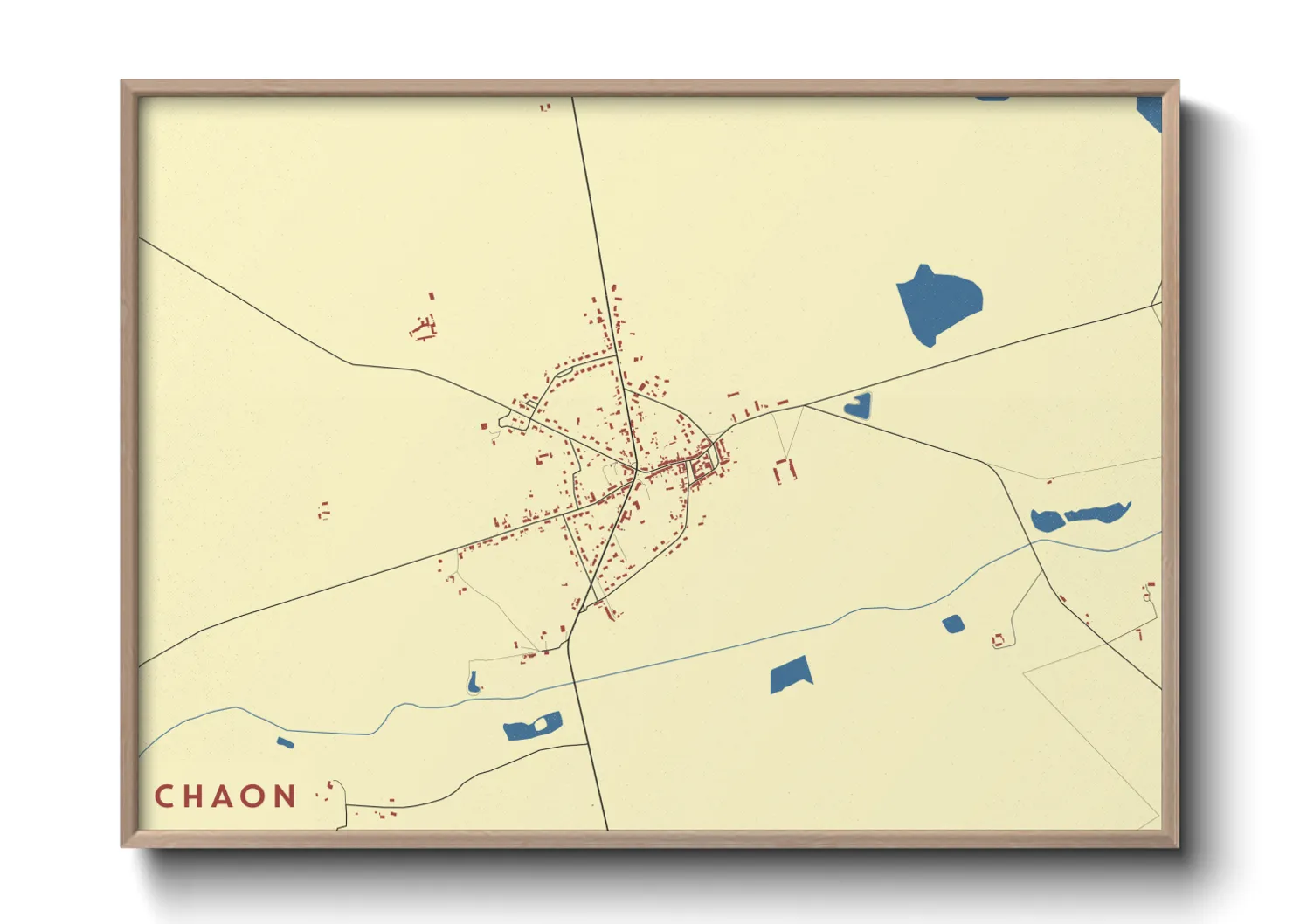 Une affiche de carte sur Chaon