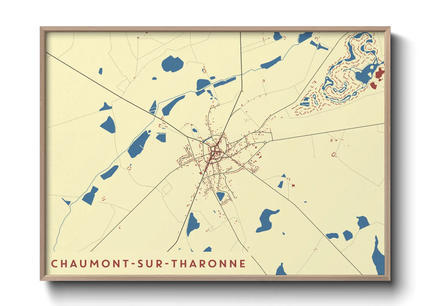 Une affiche de carte sur Chaumont-sur-Tharonne