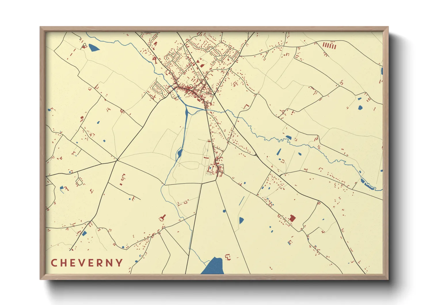 Une affiche de carte sur Cheverny