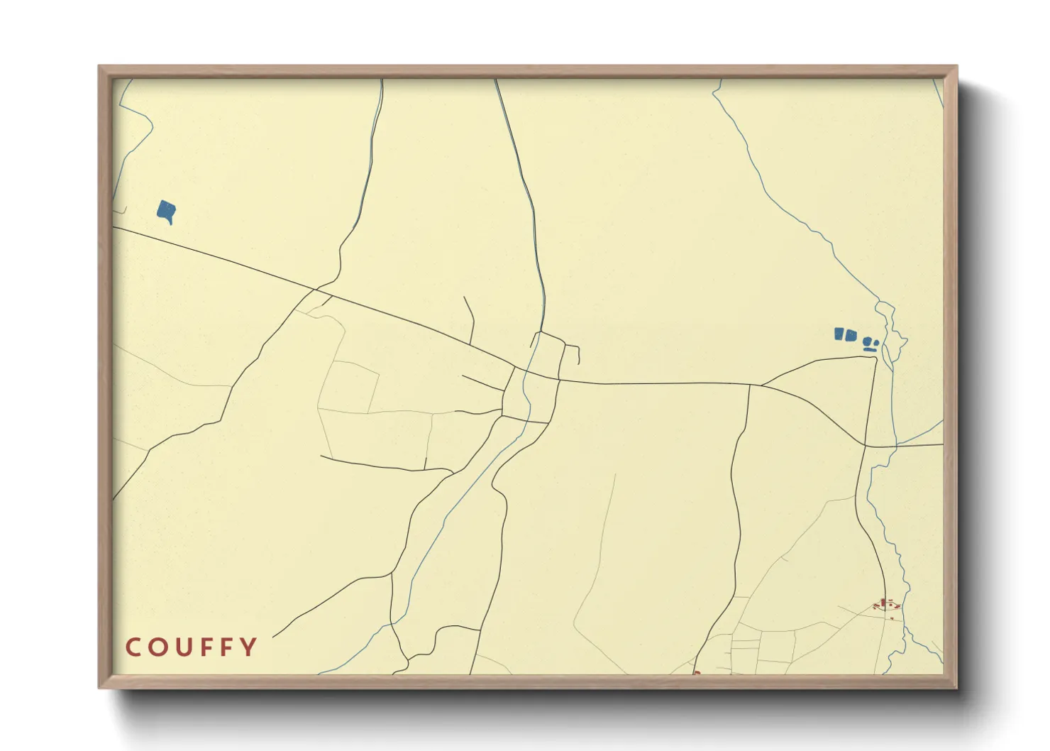 Une affiche de carte sur Couffy