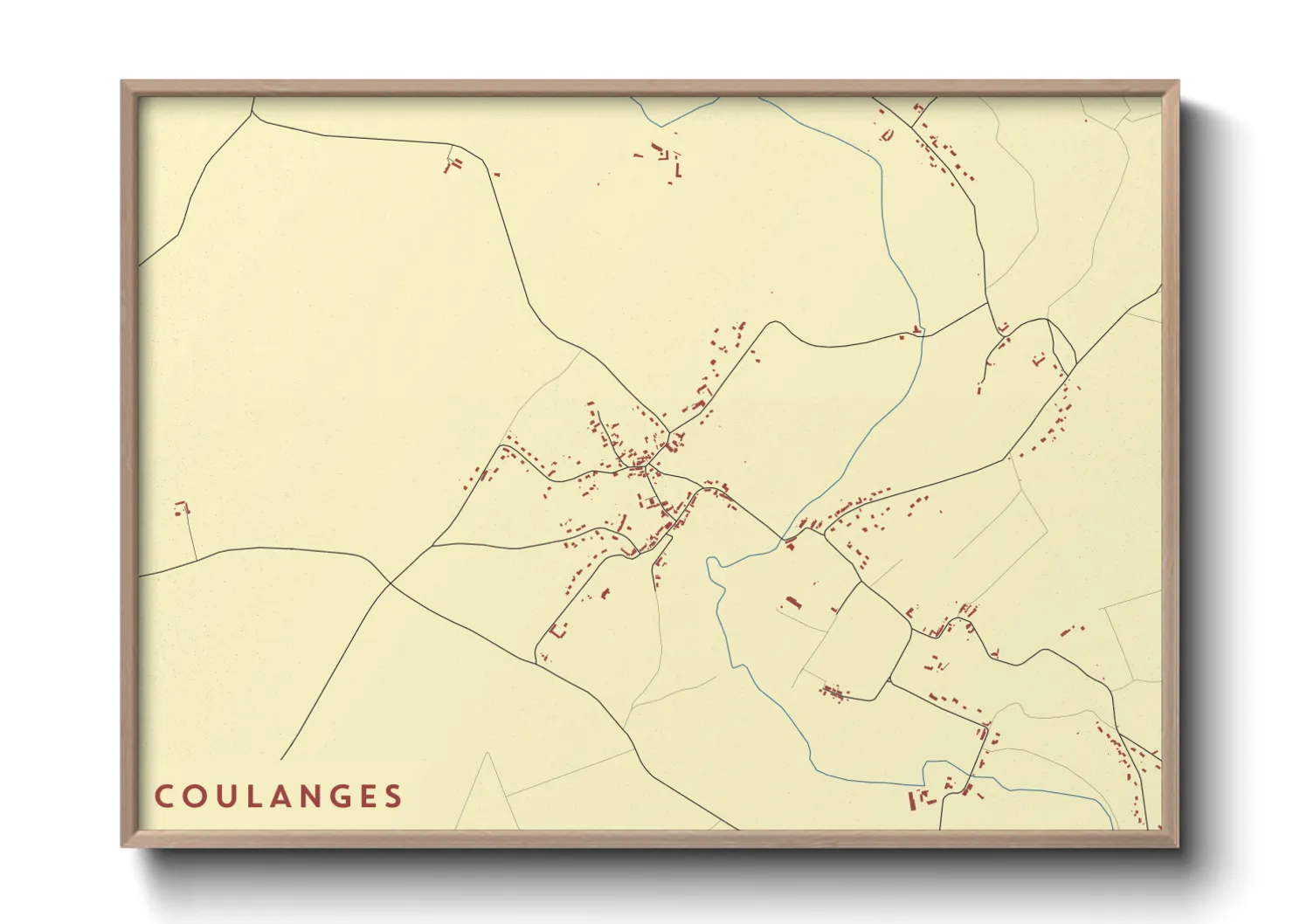 Une affiche de carte sur Coulanges