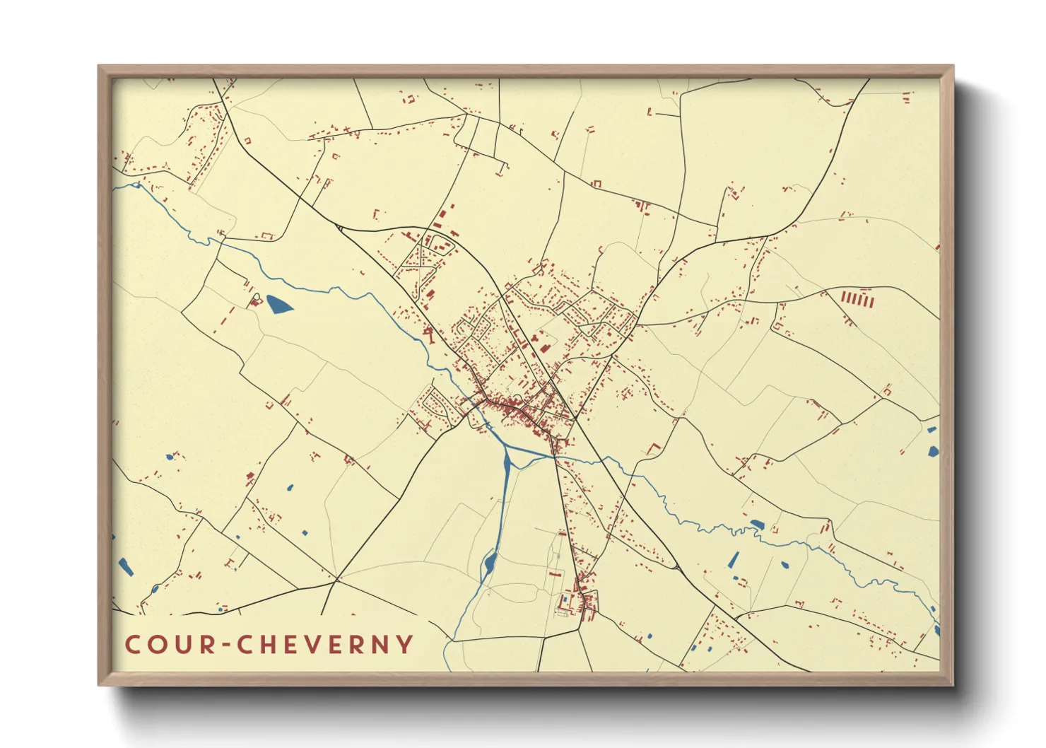 Une affiche de carte sur Cour-Cheverny