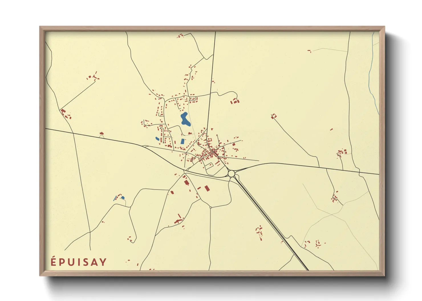 Une affiche de carte sur Épuisay