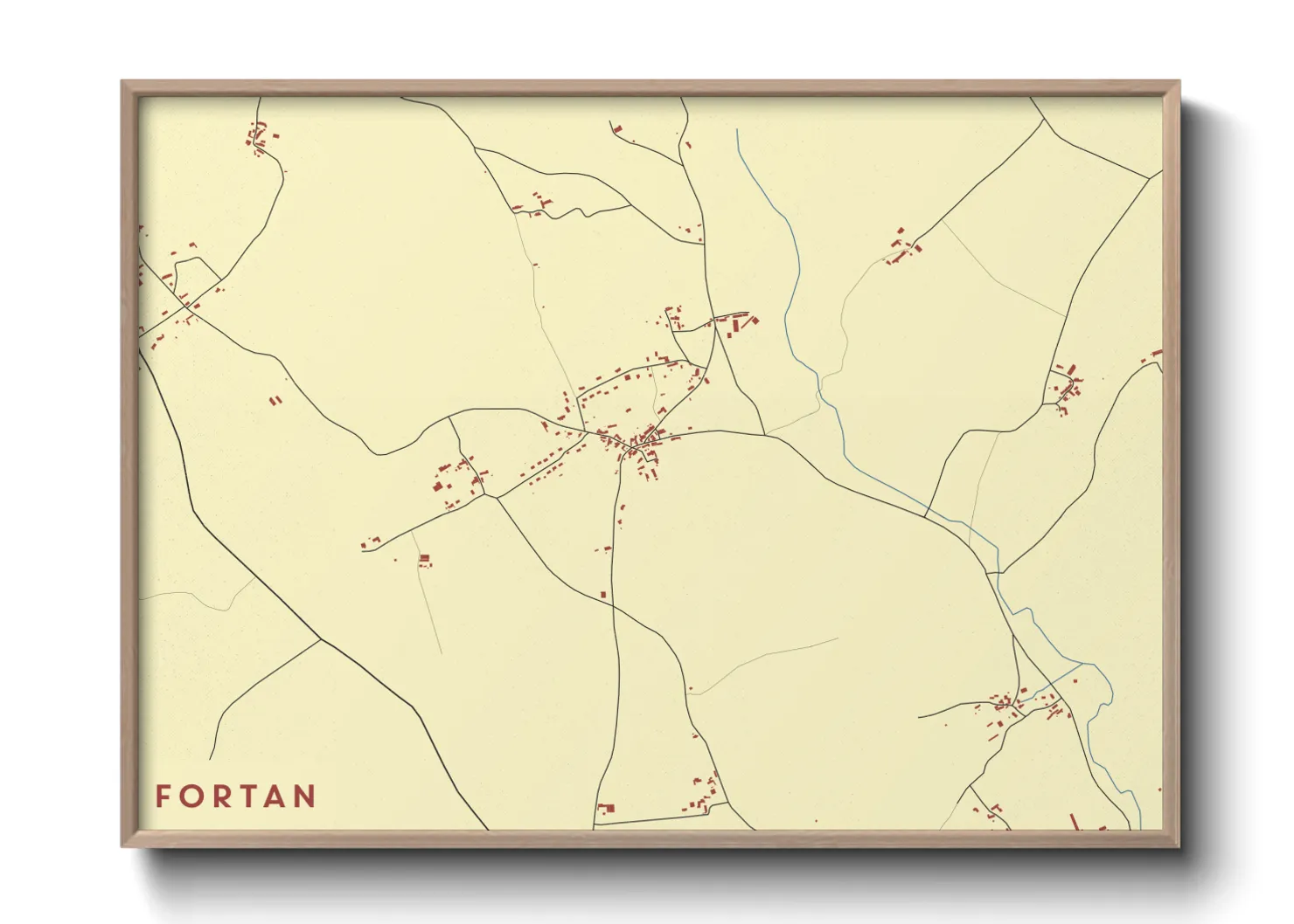 Une affiche de carte sur Fortan