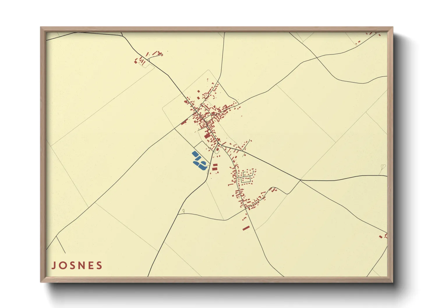 Une affiche de carte sur Josnes