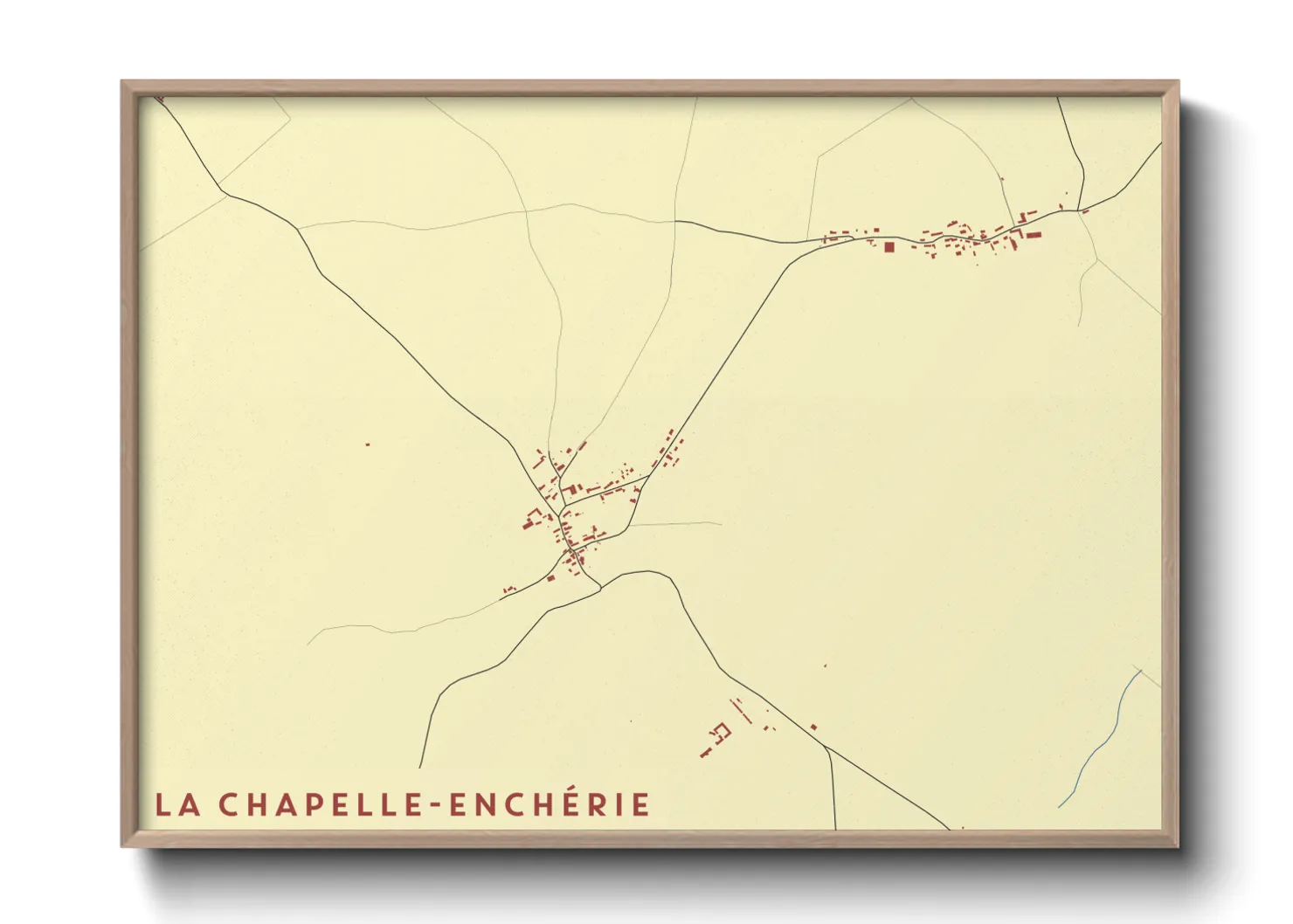 Une affiche de carte sur La Chapelle-Enchérie