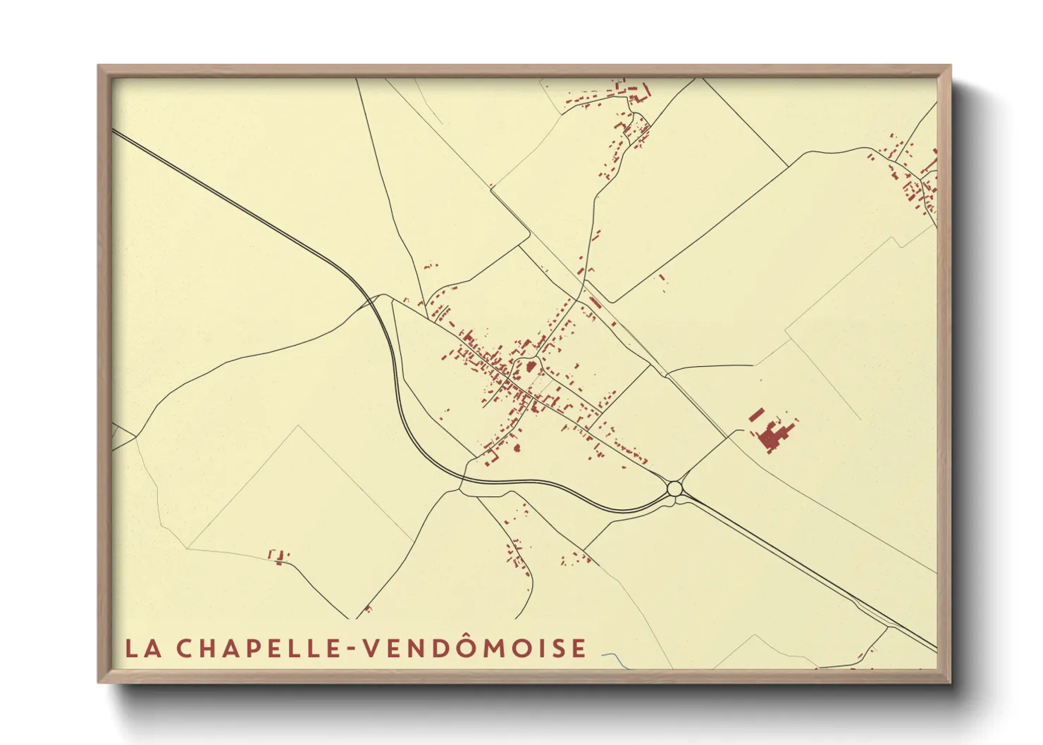 Une affiche de carte sur La Chapelle-Vendômoise