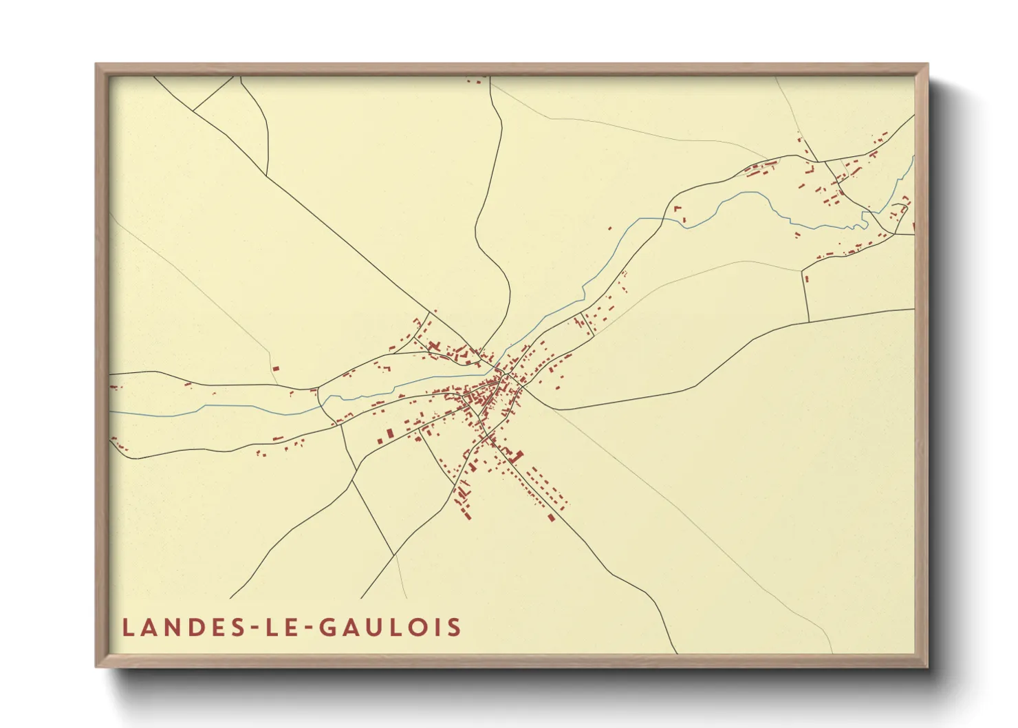 Une affiche de carte sur Landes-le-Gaulois