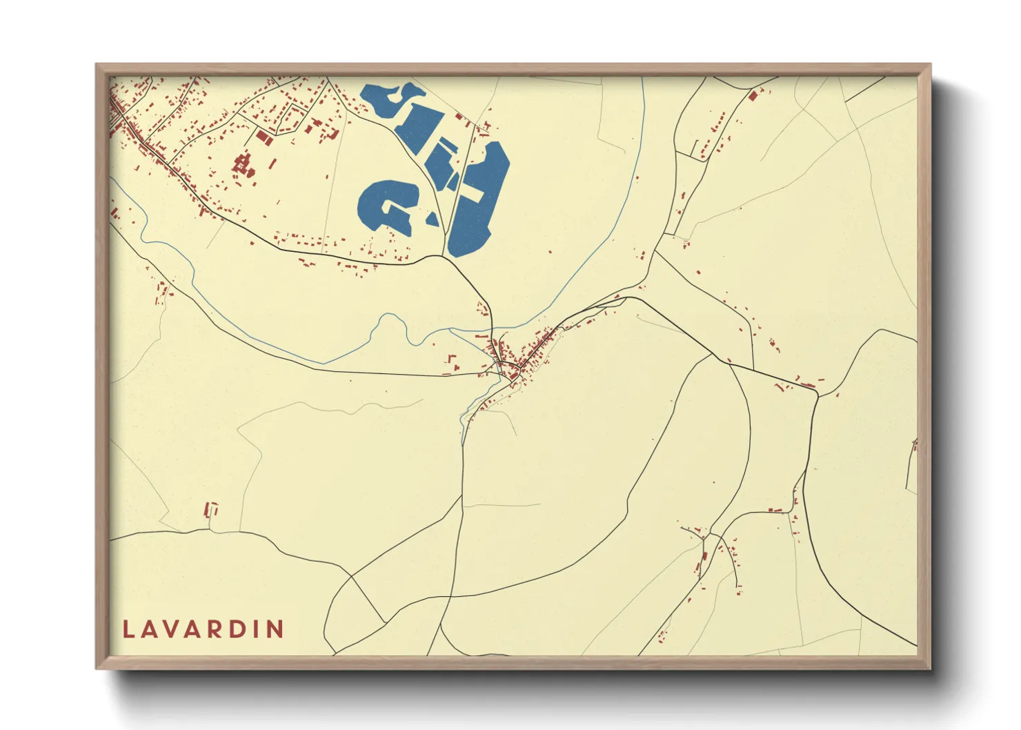 Une affiche de carte sur Lavardin