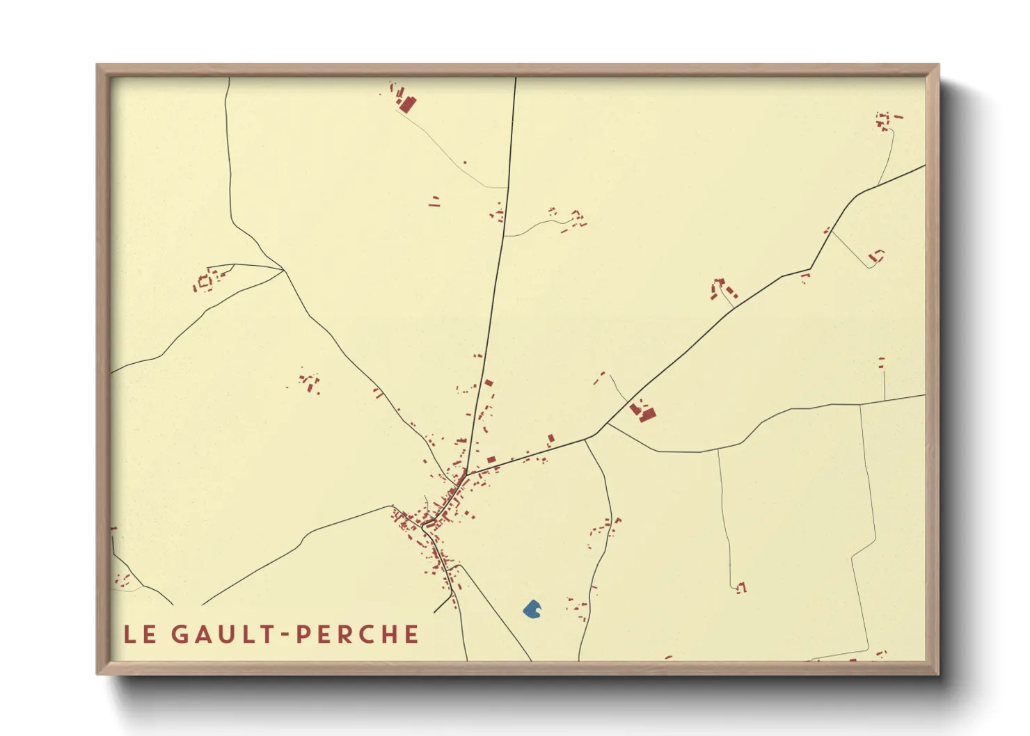 Une affiche de carte sur Le Gault-Perche
