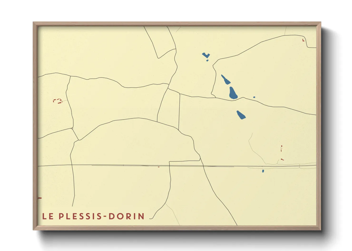 Une affiche de carte sur Le Plessis-Dorin