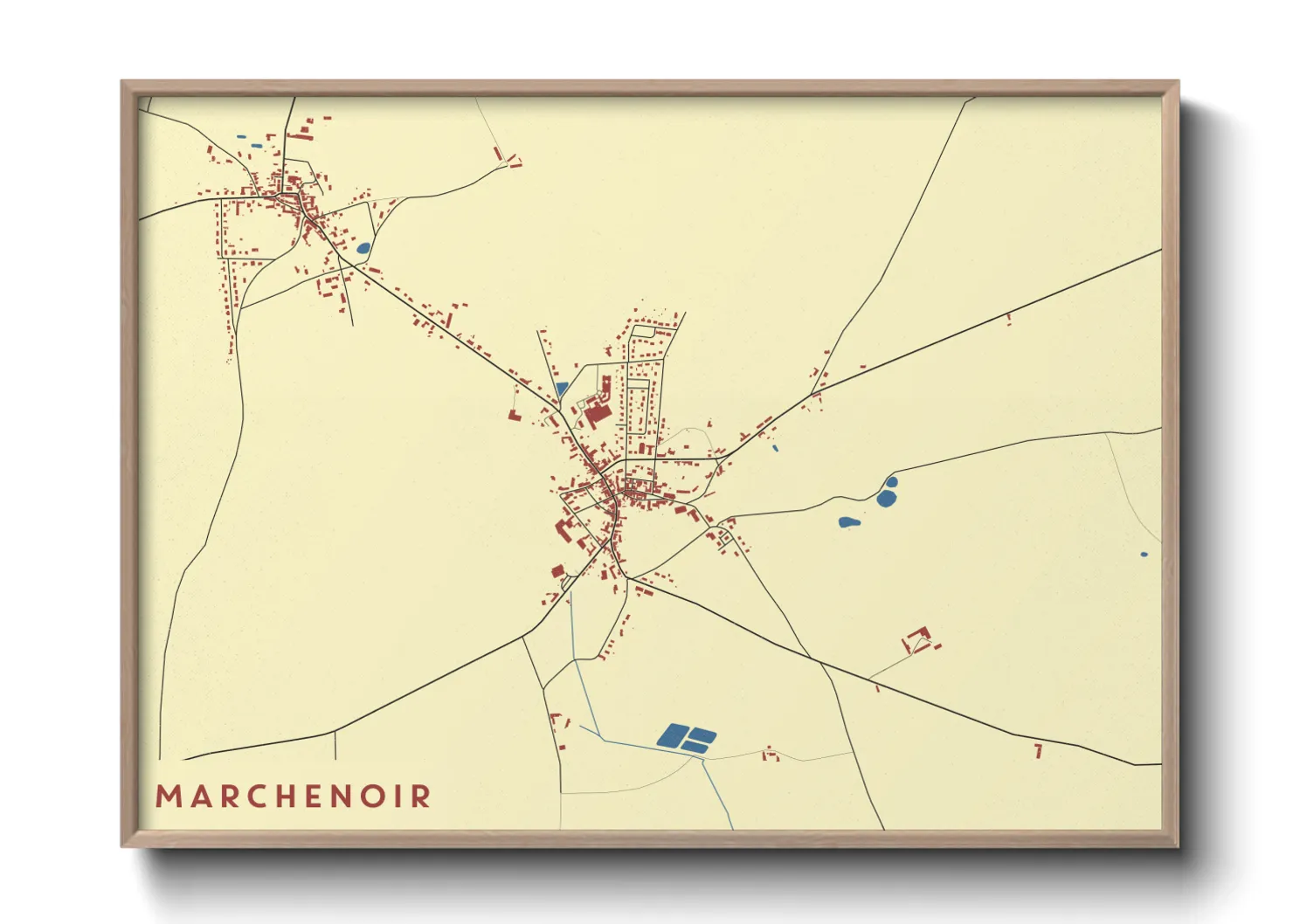 Une affiche de carte sur Marchenoir