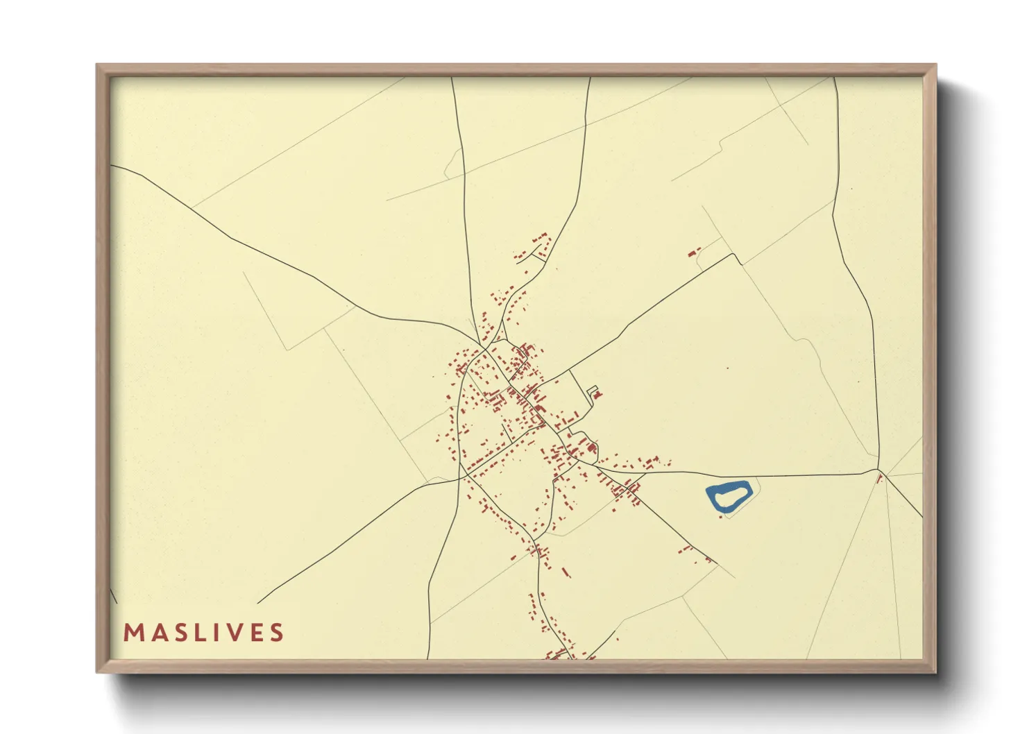 Une affiche de carte sur Maslives