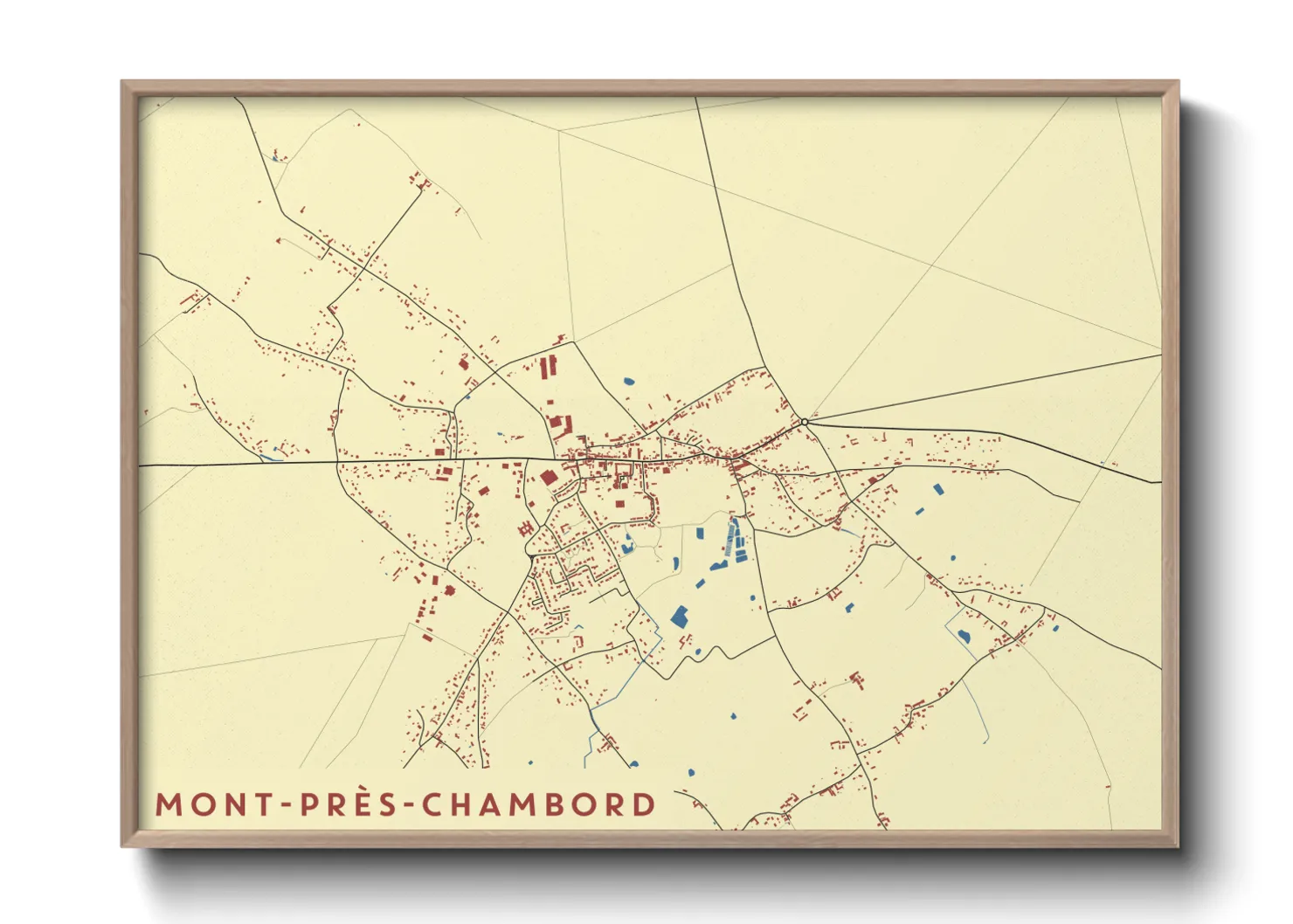 Une affiche de carte sur Mont-près-Chambord