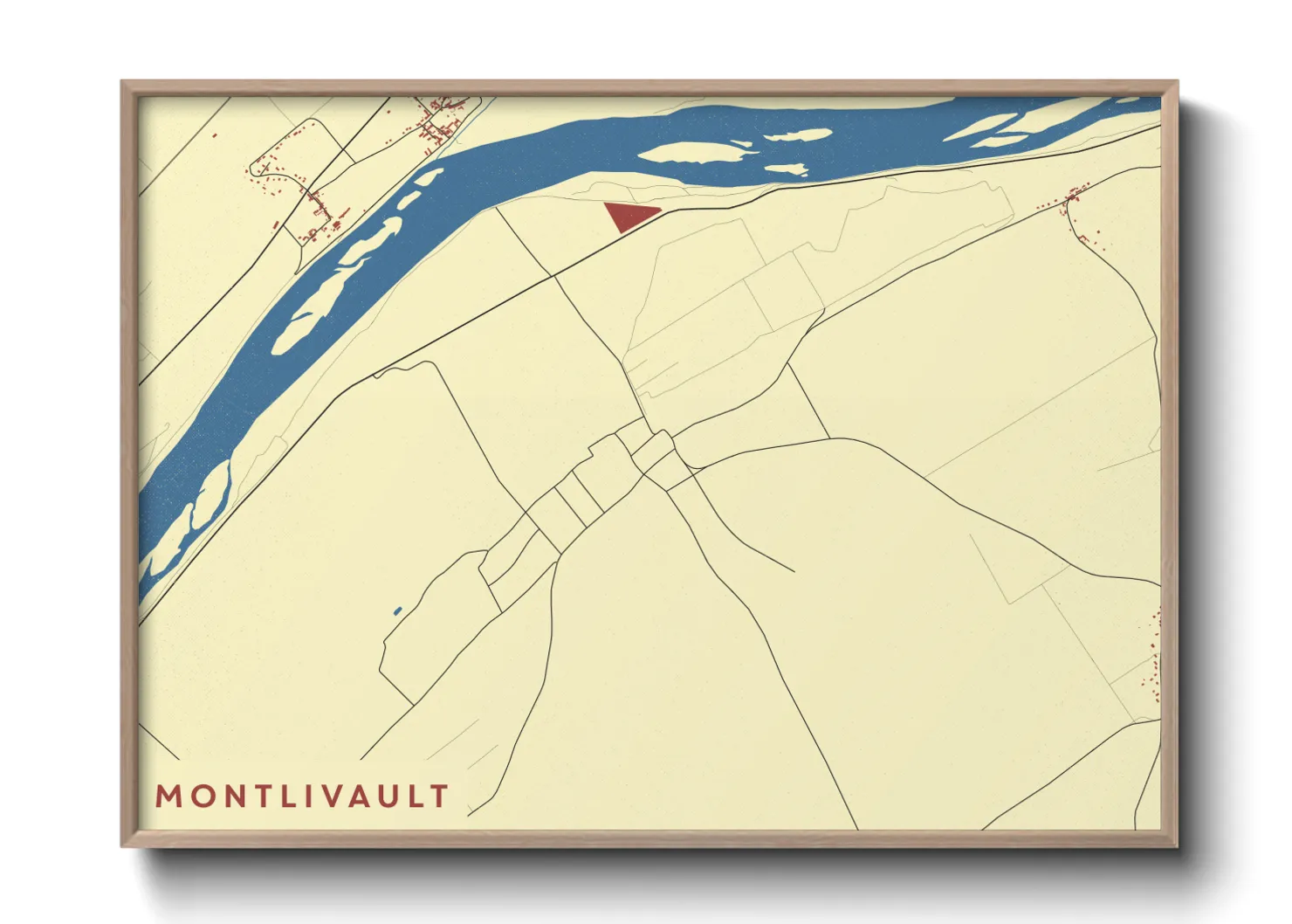 Une affiche de carte sur Montlivault