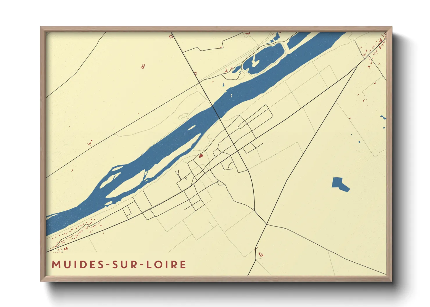 Une affiche de carte sur Muides-sur-Loire