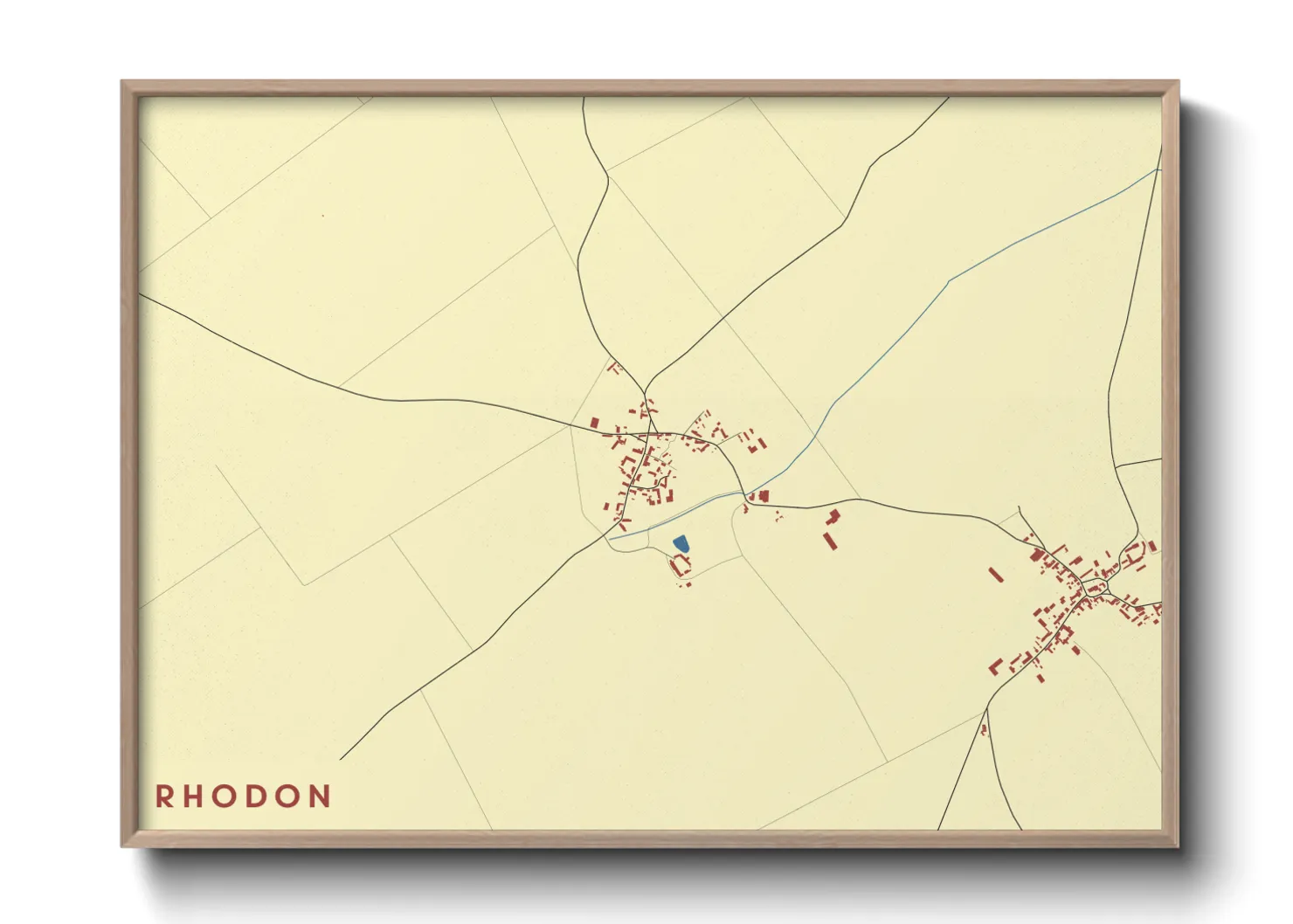 Une affiche de carte sur Rhodon