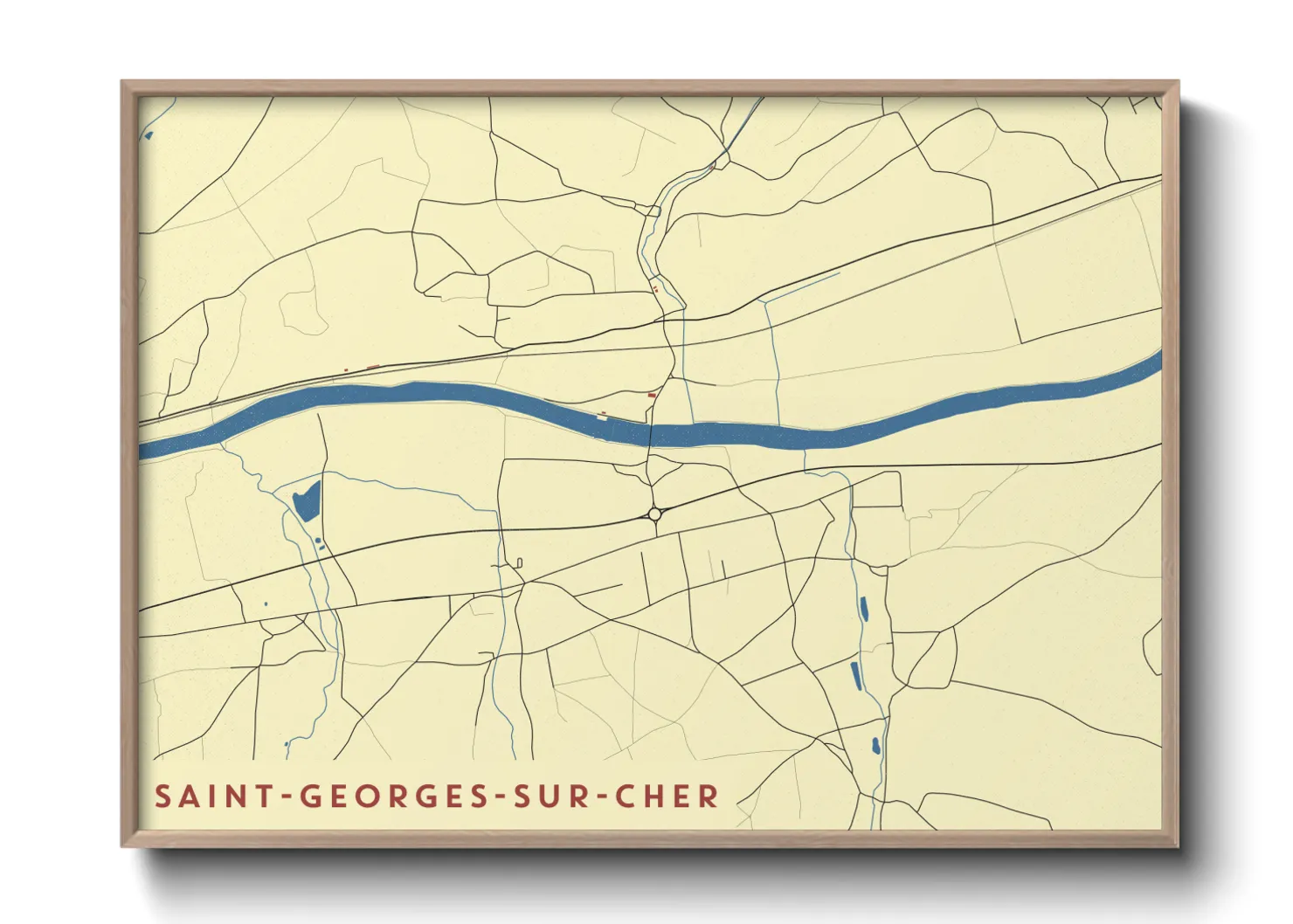 Une affiche de carte sur Saint-Georges-sur-Cher