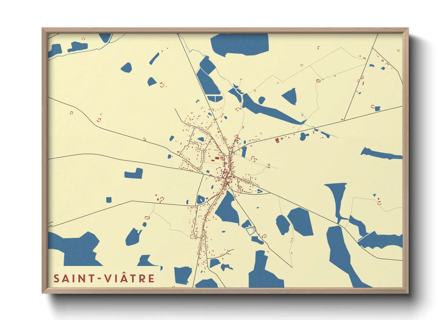 Une affiche de carte sur Saint-Viâtre