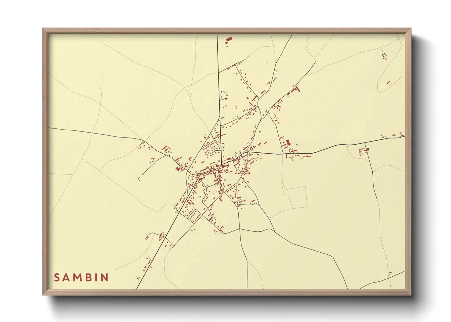 Une affiche de carte sur Sambin