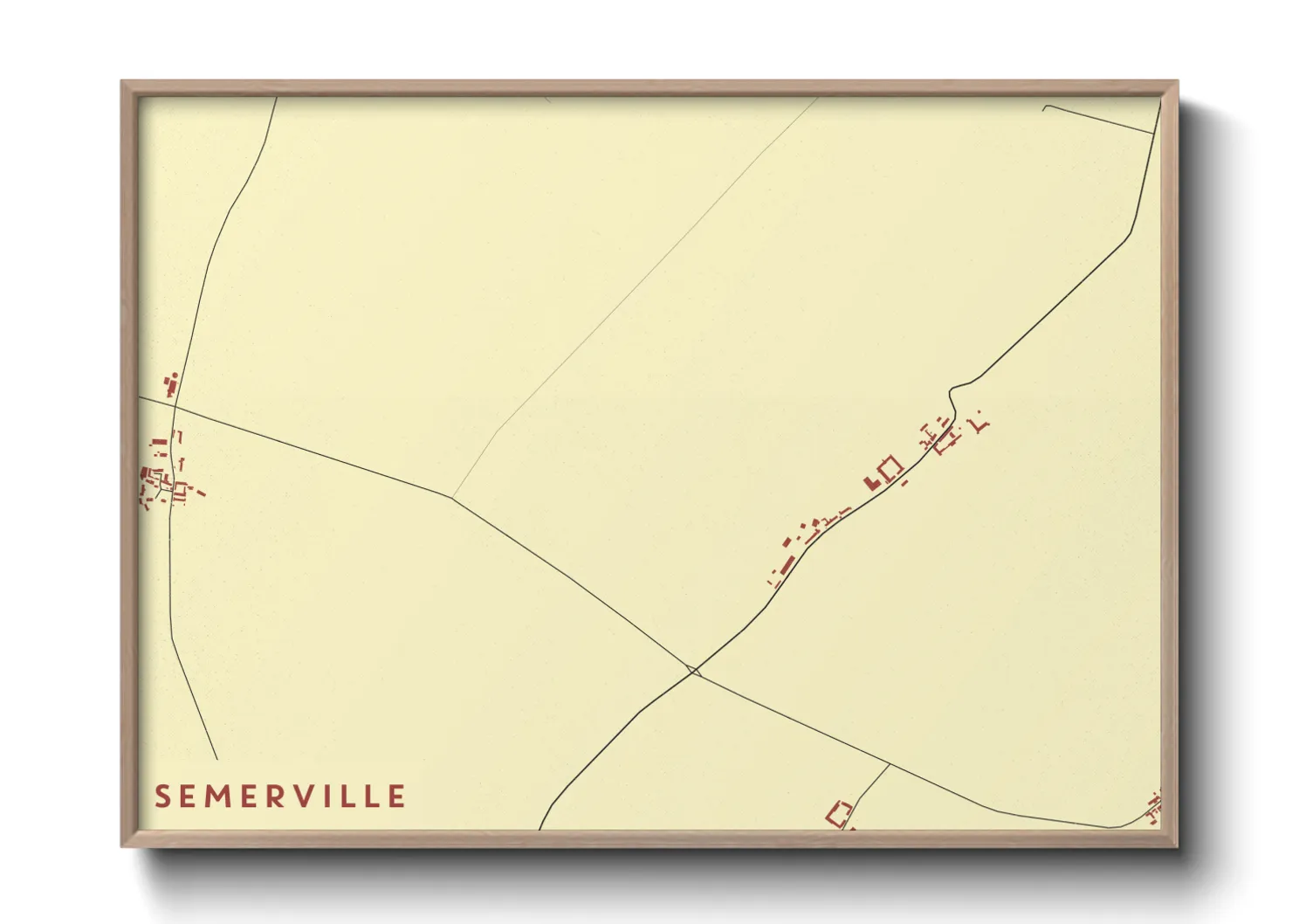 Une affiche de carte sur Semerville
