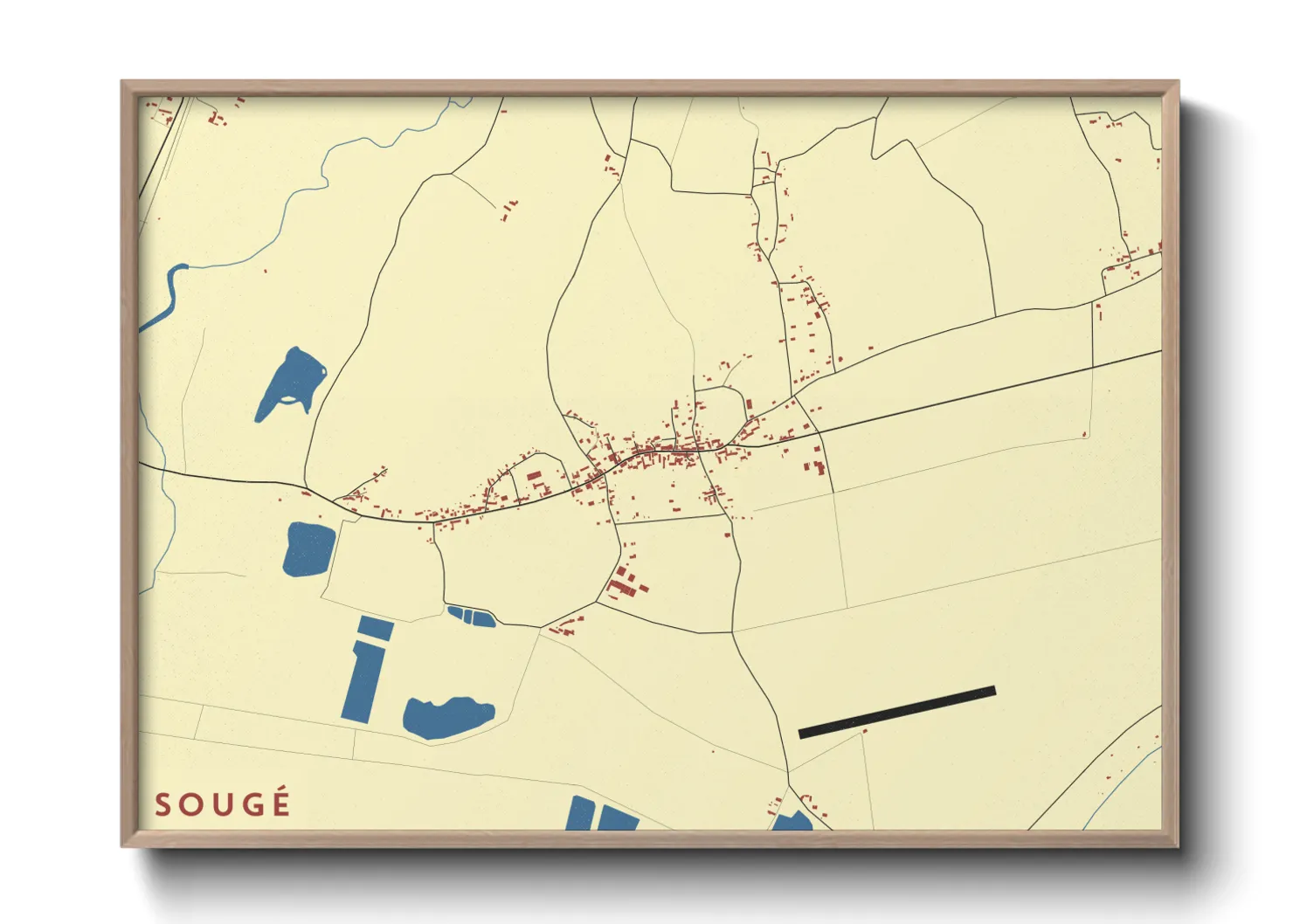 Une affiche de carte sur Sougé