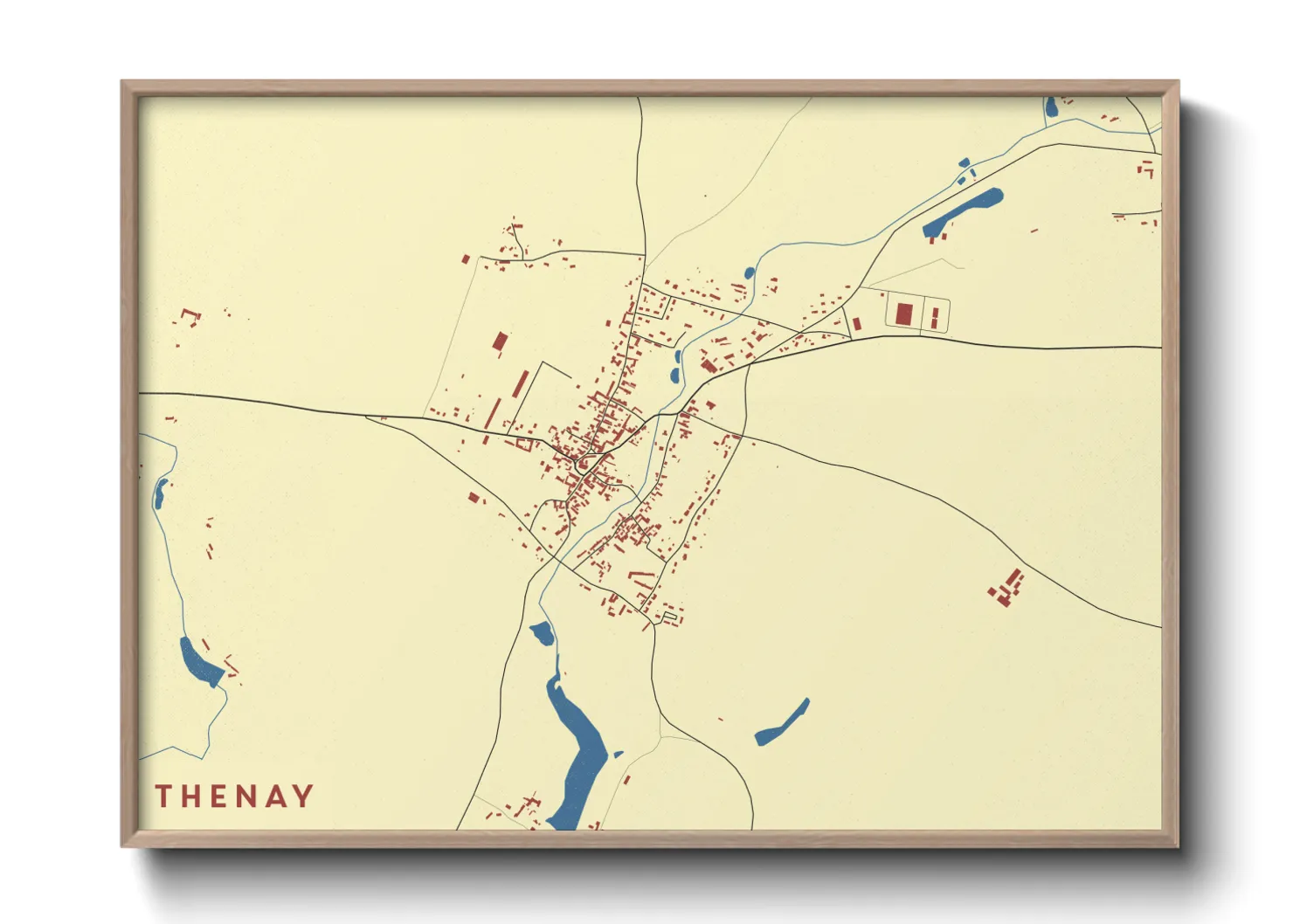 Une affiche de carte sur Thenay