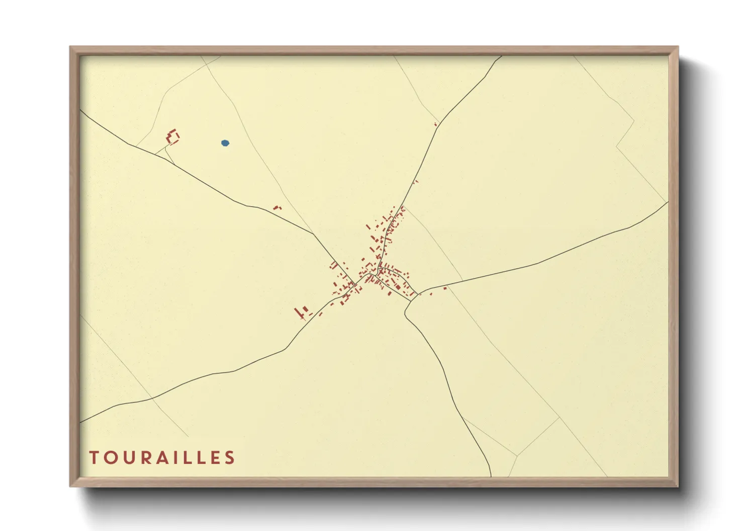 Une affiche de carte sur Tourailles