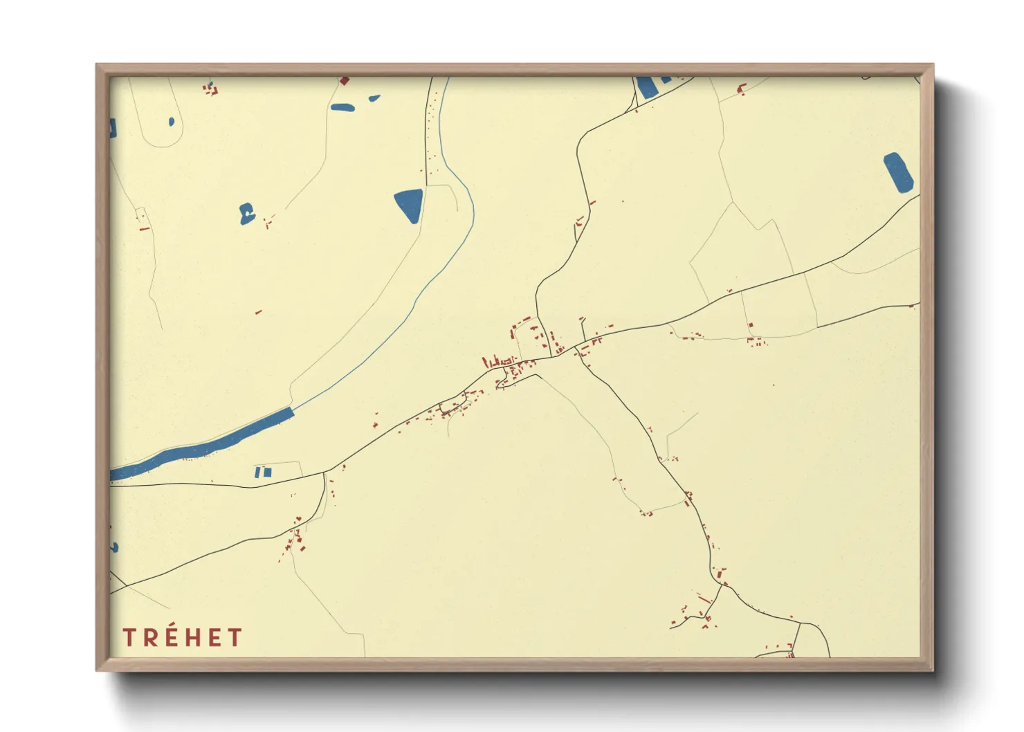 Une affiche de carte sur Tréhet