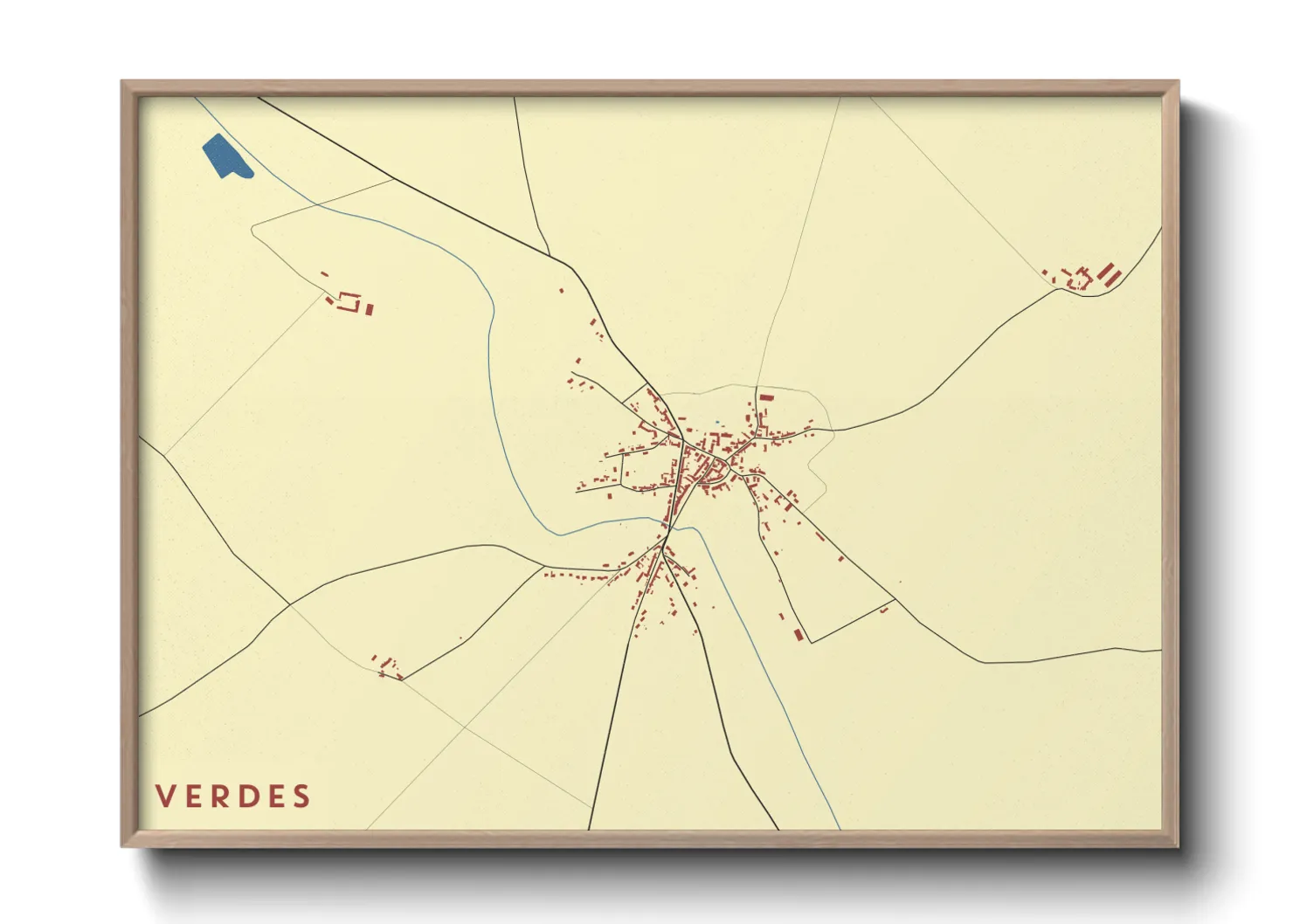 Une affiche de carte sur Verdes