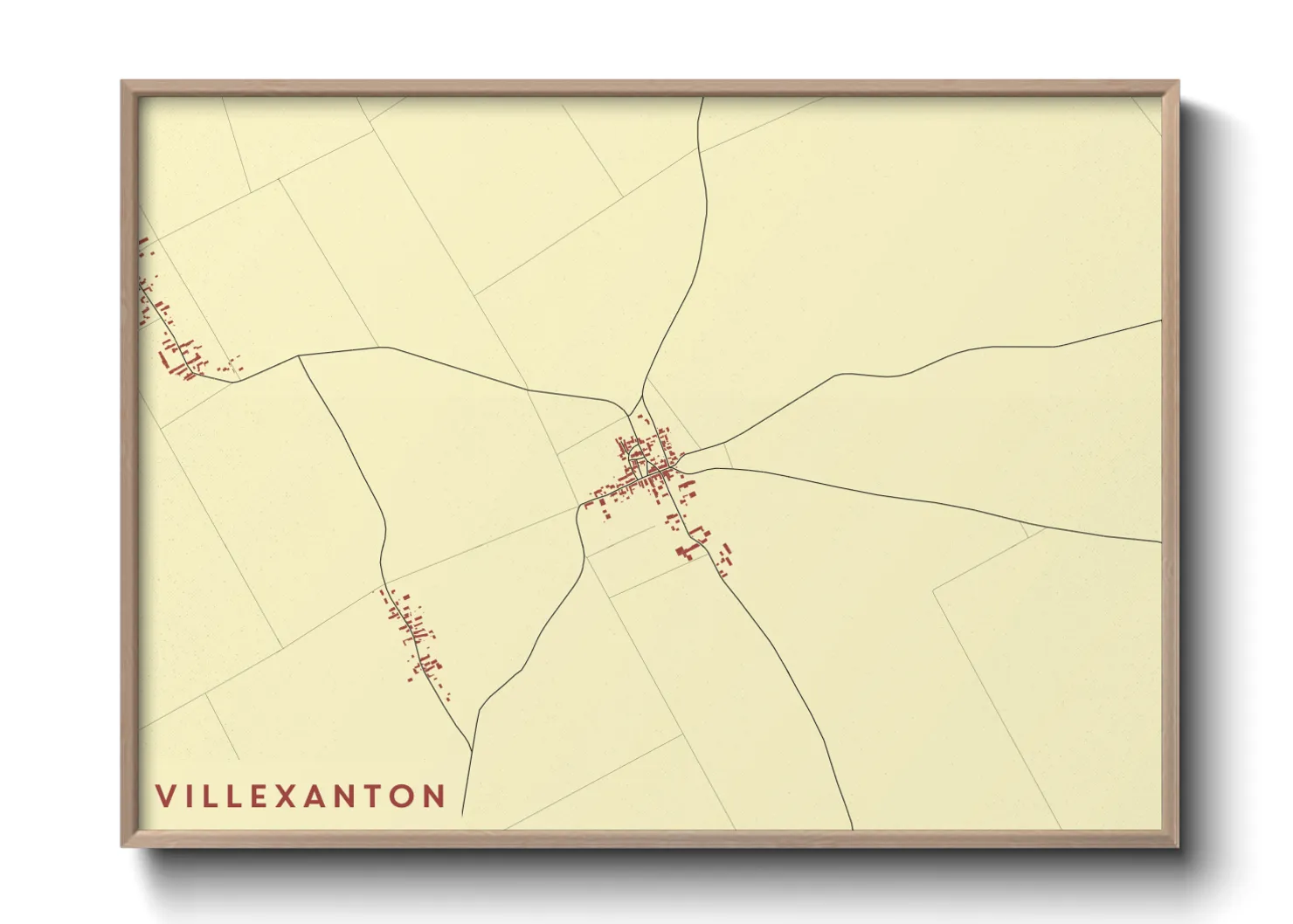 Une affiche de carte sur Villexanton