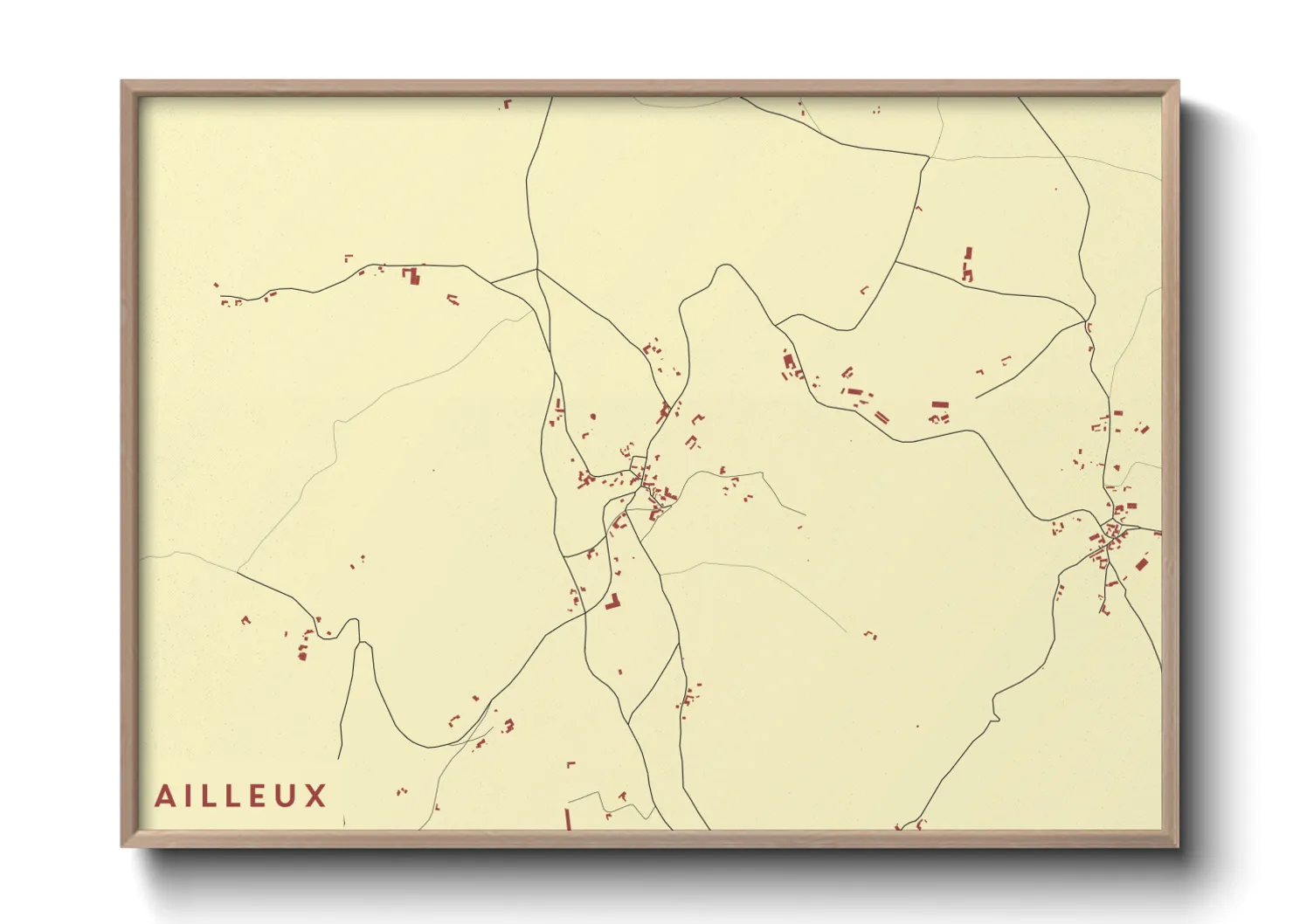 Une affiche de carte sur Ailleux