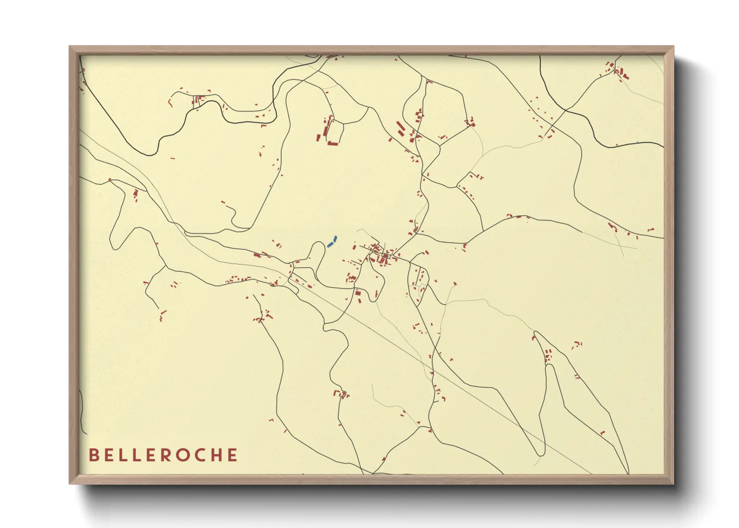 Une affiche de carte sur Belleroche