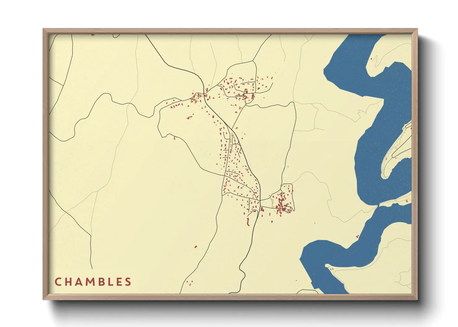 Une affiche de carte sur Chambles