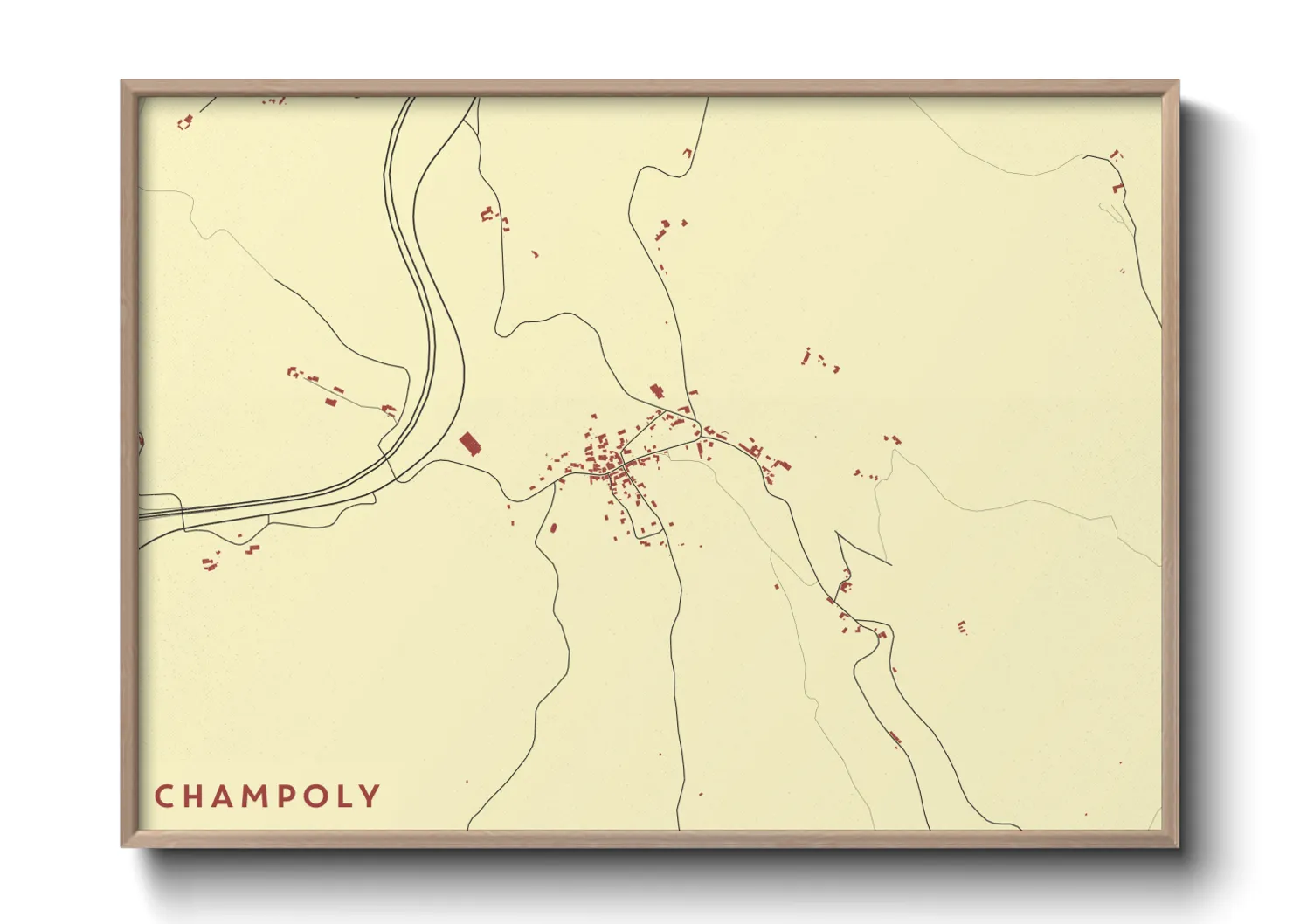 Une affiche de carte sur Champoly