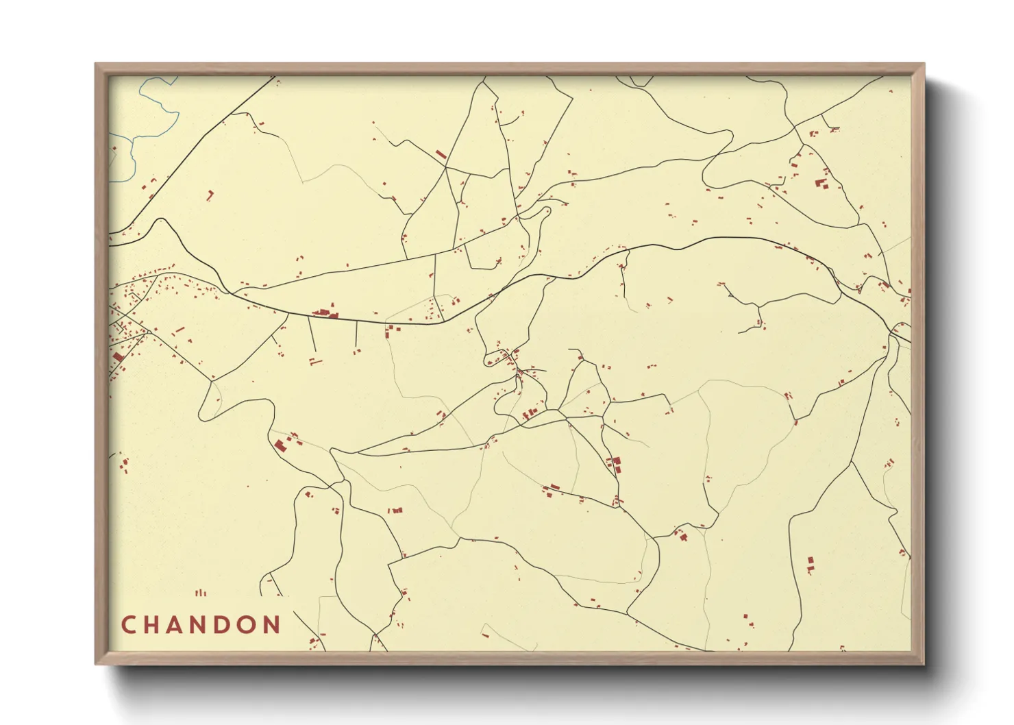 Une affiche de carte sur Chandon