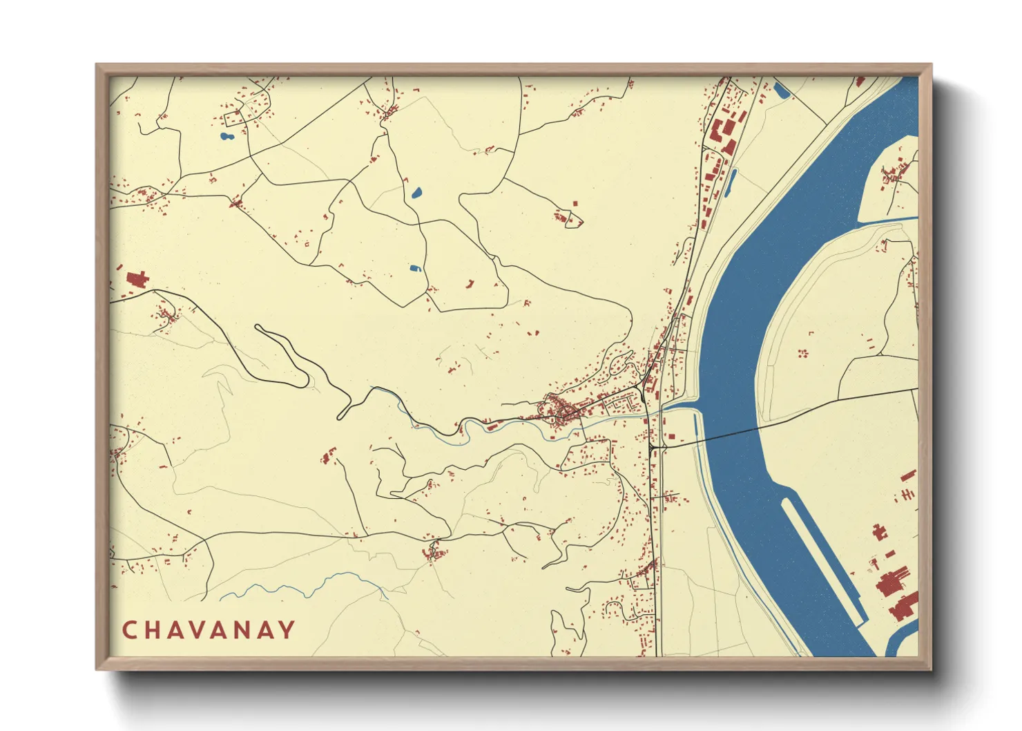 Une affiche de carte sur Chavanay