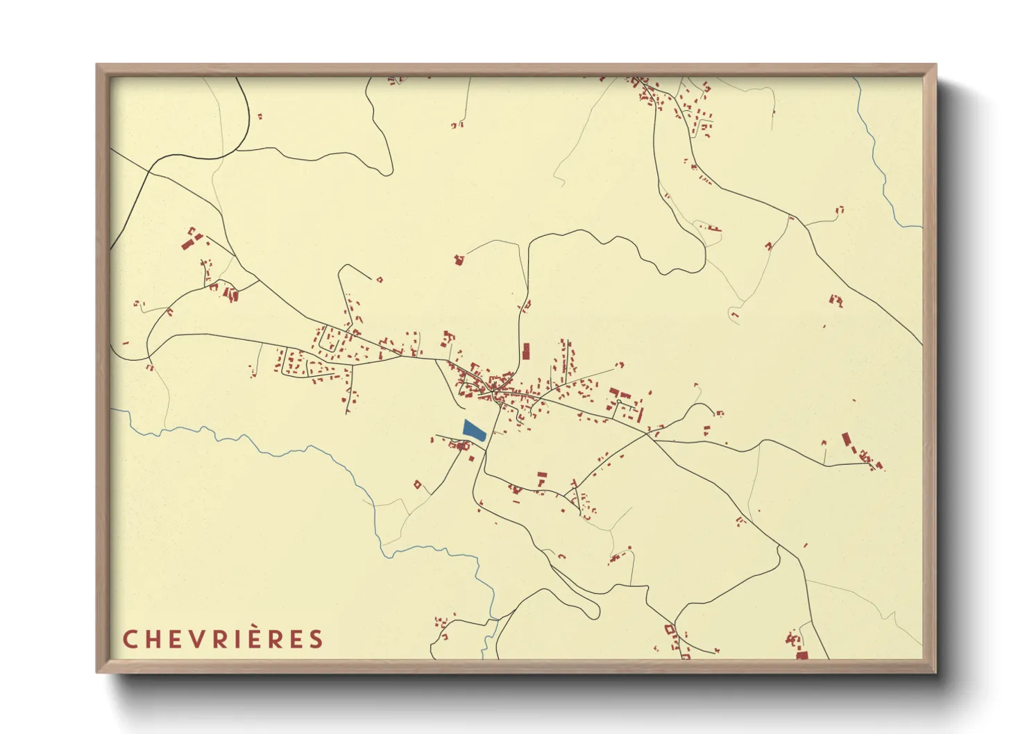 Une affiche de carte sur Chevrières