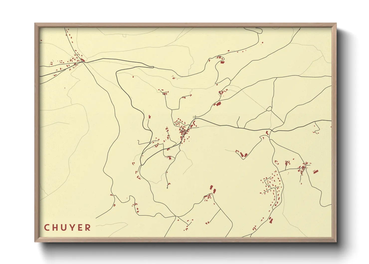 Une affiche de carte sur Chuyer