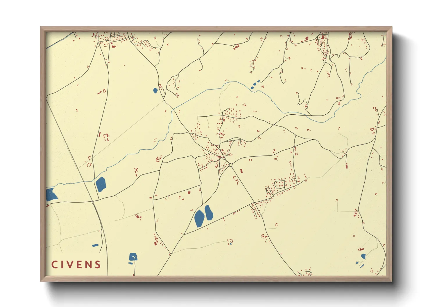 Une affiche de carte sur Civens