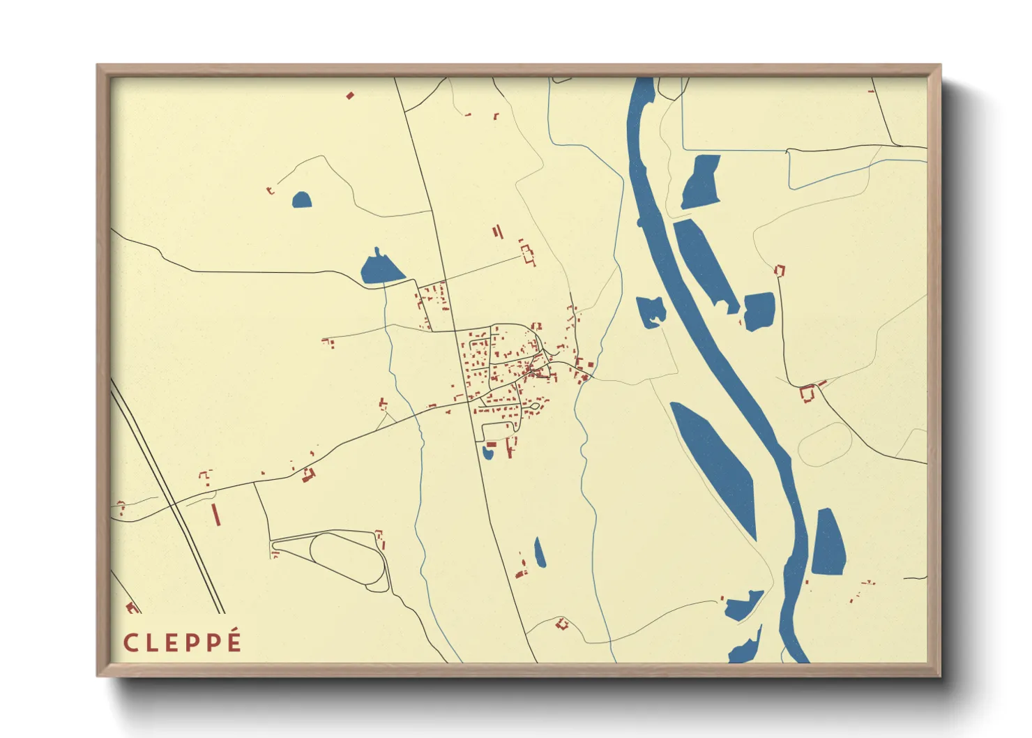 Une affiche de carte sur Cleppé