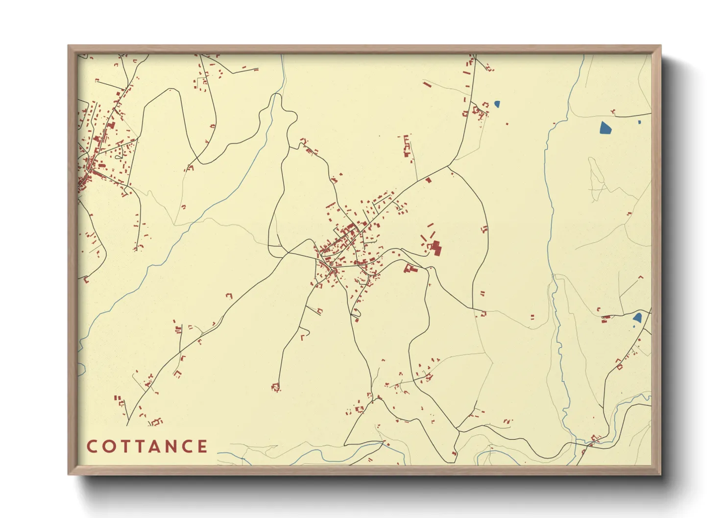 Une affiche de carte sur Cottance