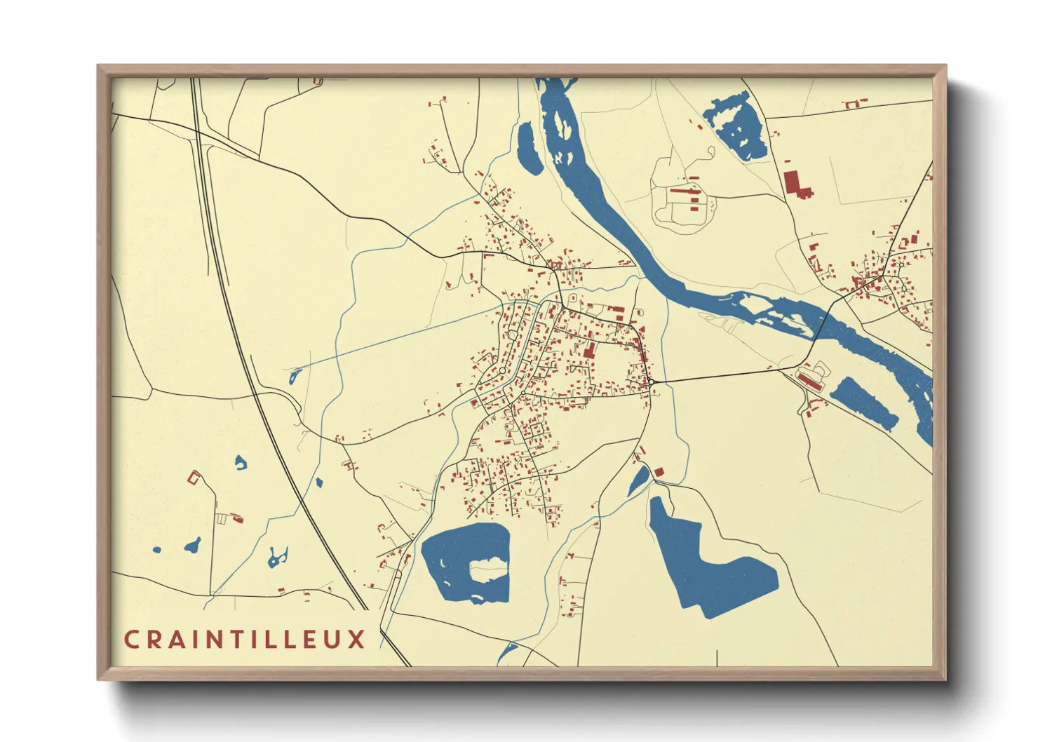 Une affiche de carte sur Craintilleux