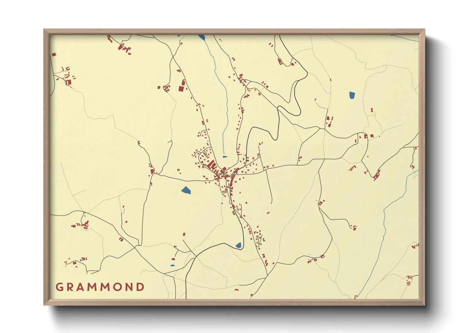 Une affiche de carte sur Grammond